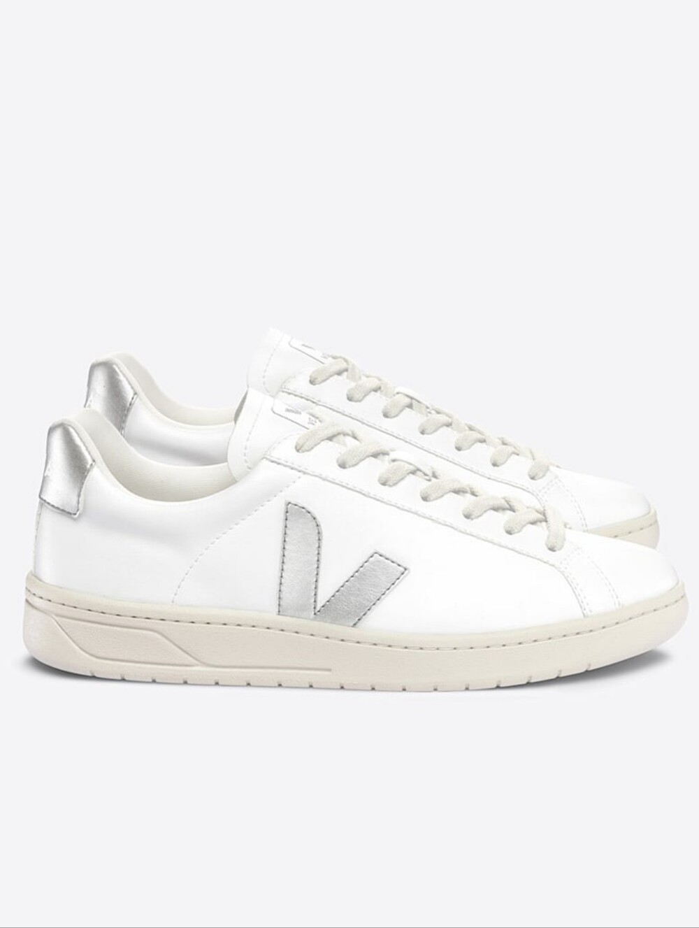 VEJA Urca CWL White Silver Vegan Sneakers Size 6 EU 37